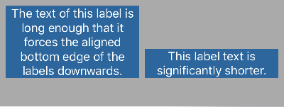 Figure 1: a simple layout involving two bottom-aligned labels